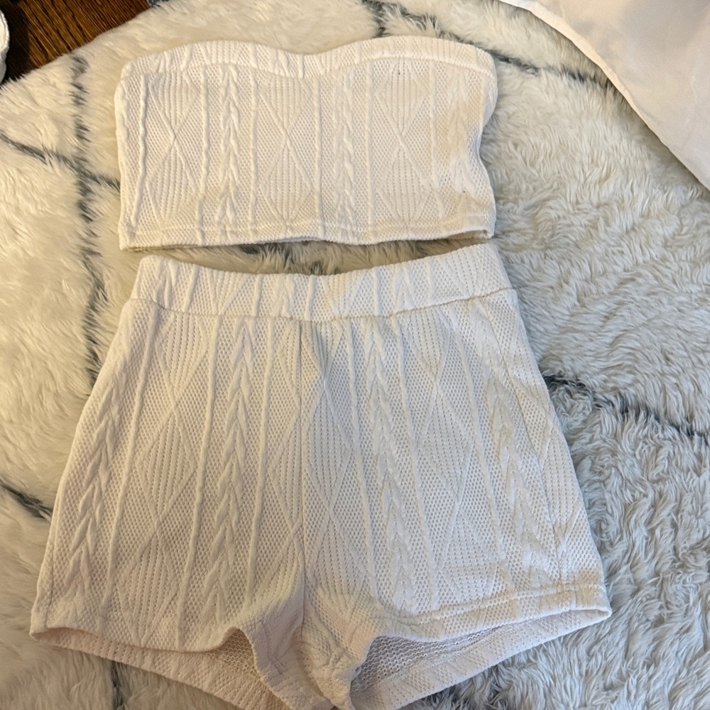 SHEIN Cream Knit Set